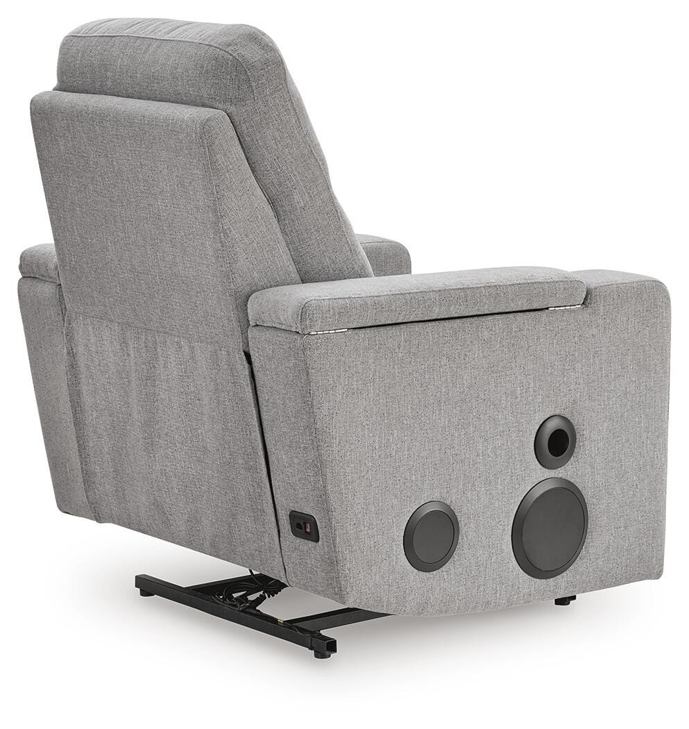 Pineland Glider PWR REC w/Audio System Next-Gen Nuvella™ Performance Fabric