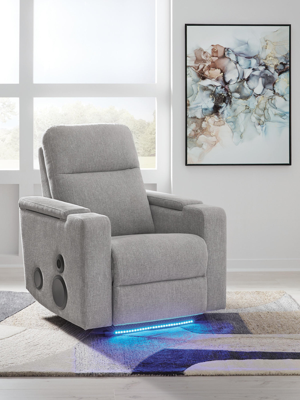 Pineland Glider PWR REC w/Audio System Next-Gen Nuvella™ Performance Fabric