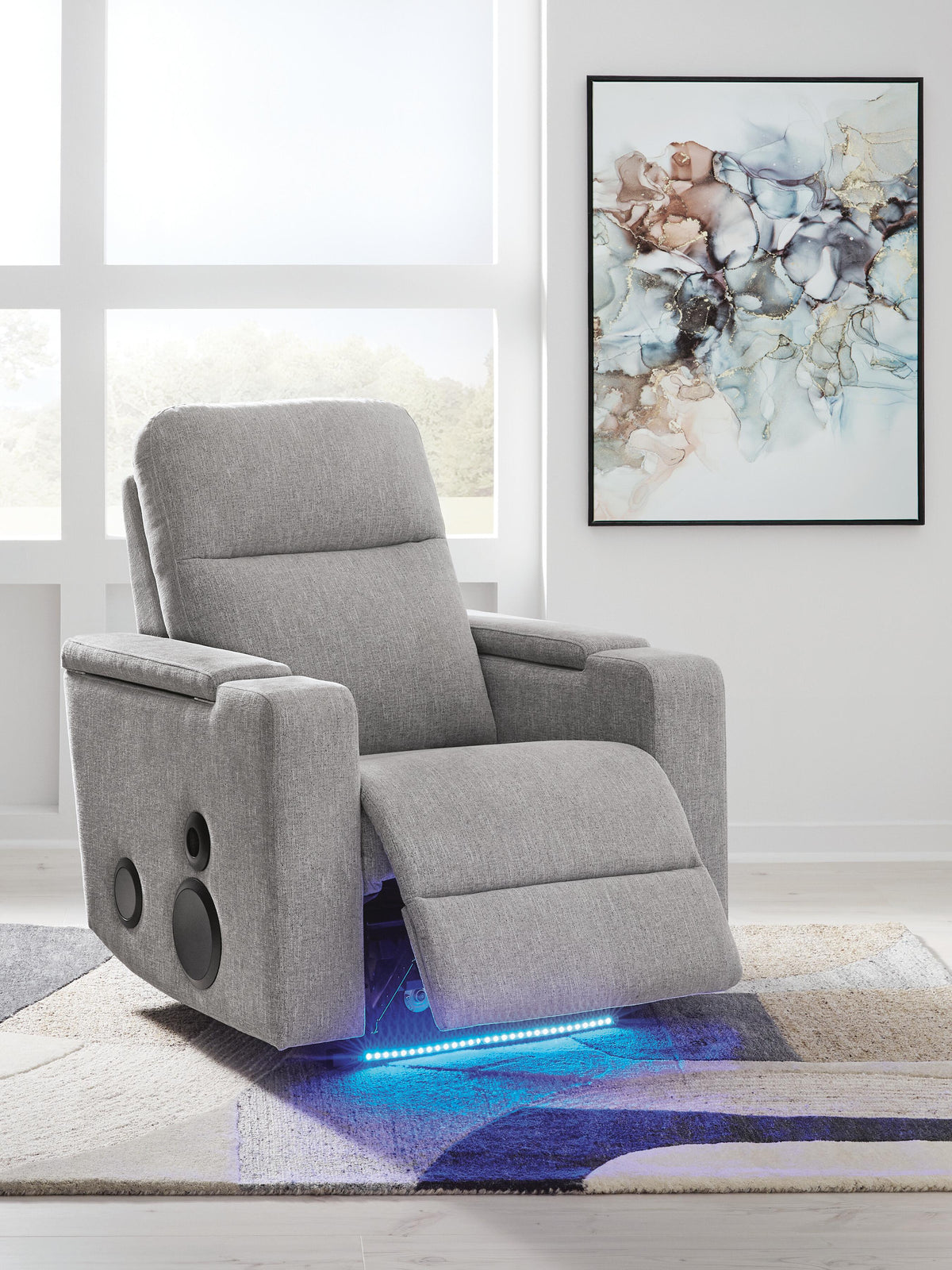 Pineland Glider PWR REC w/Audio System Next-Gen Nuvella™ Performance Fabric