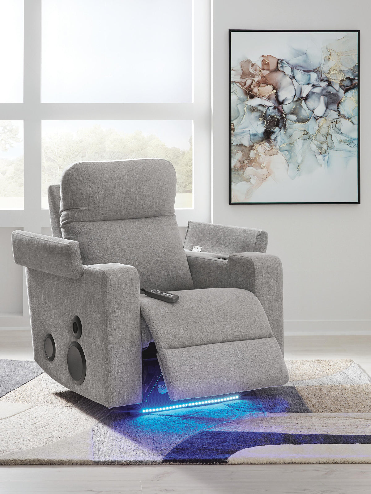 Pineland Glider PWR REC w/Audio System Next-Gen Nuvella™ Performance Fabric