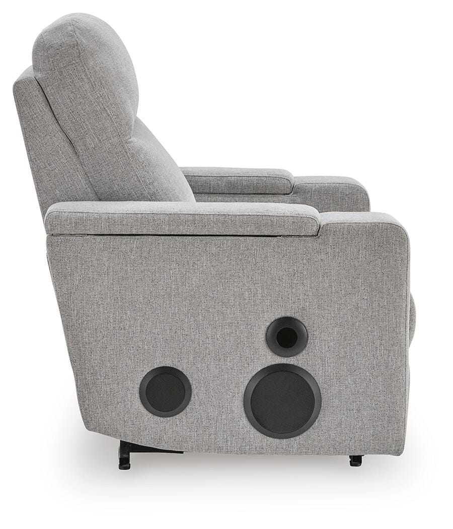 Pineland Glider PWR REC w/Audio System Next-Gen Nuvella™ Performance Fabric