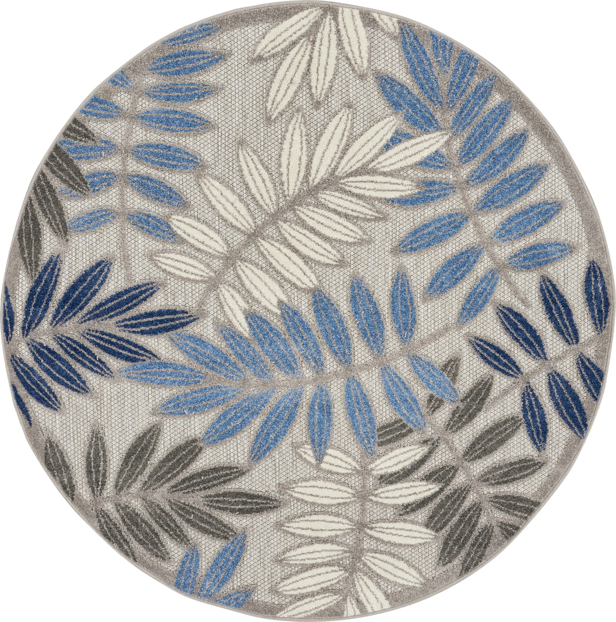 Aloha ALH18 Grey Blue Rug - Round