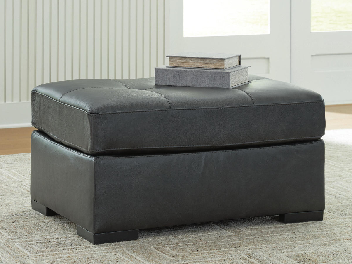 Brindley Pier Oversized Accent Ottoman Leather