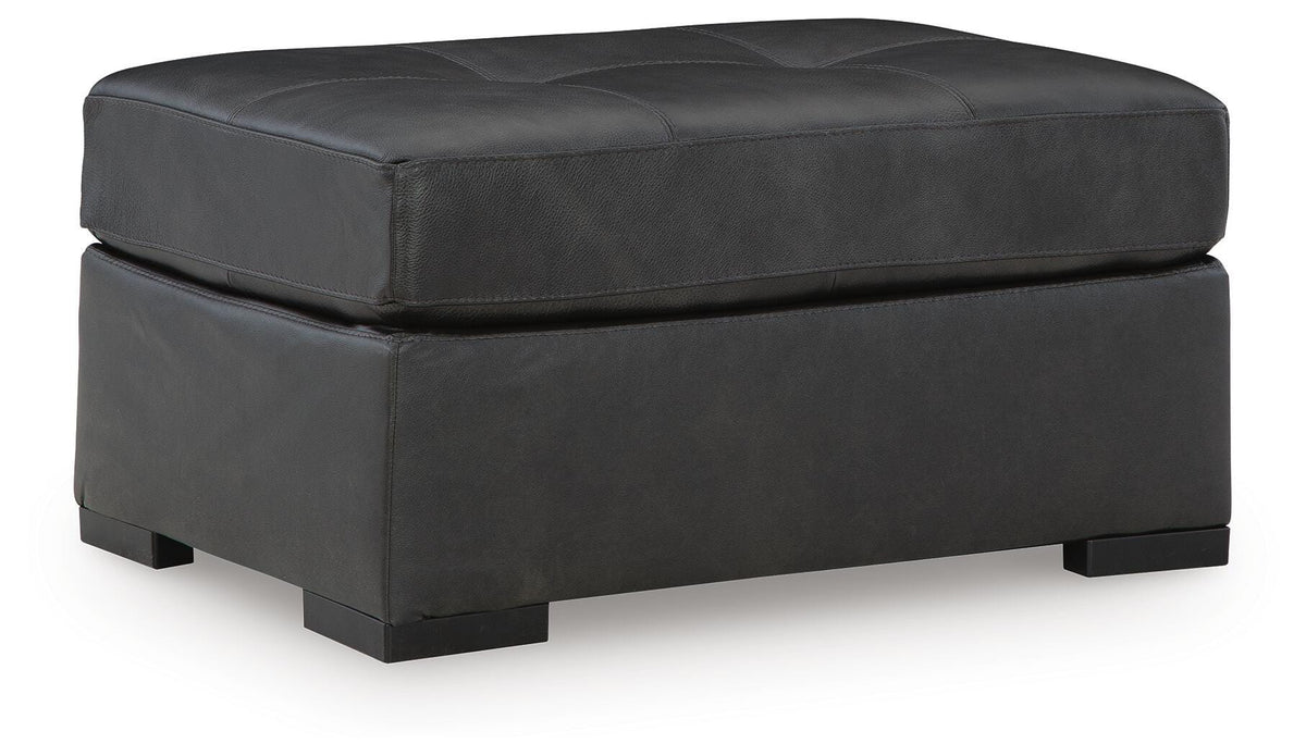 Brindley Pier Oversized Accent Ottoman Leather