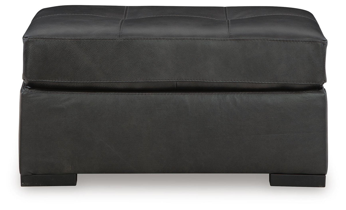 Brindley Pier Oversized Accent Ottoman Leather