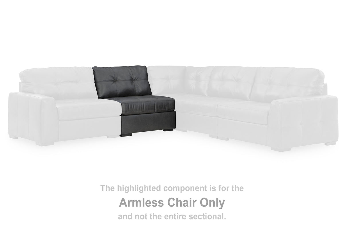 Brindley Pier Armless Chair Leather