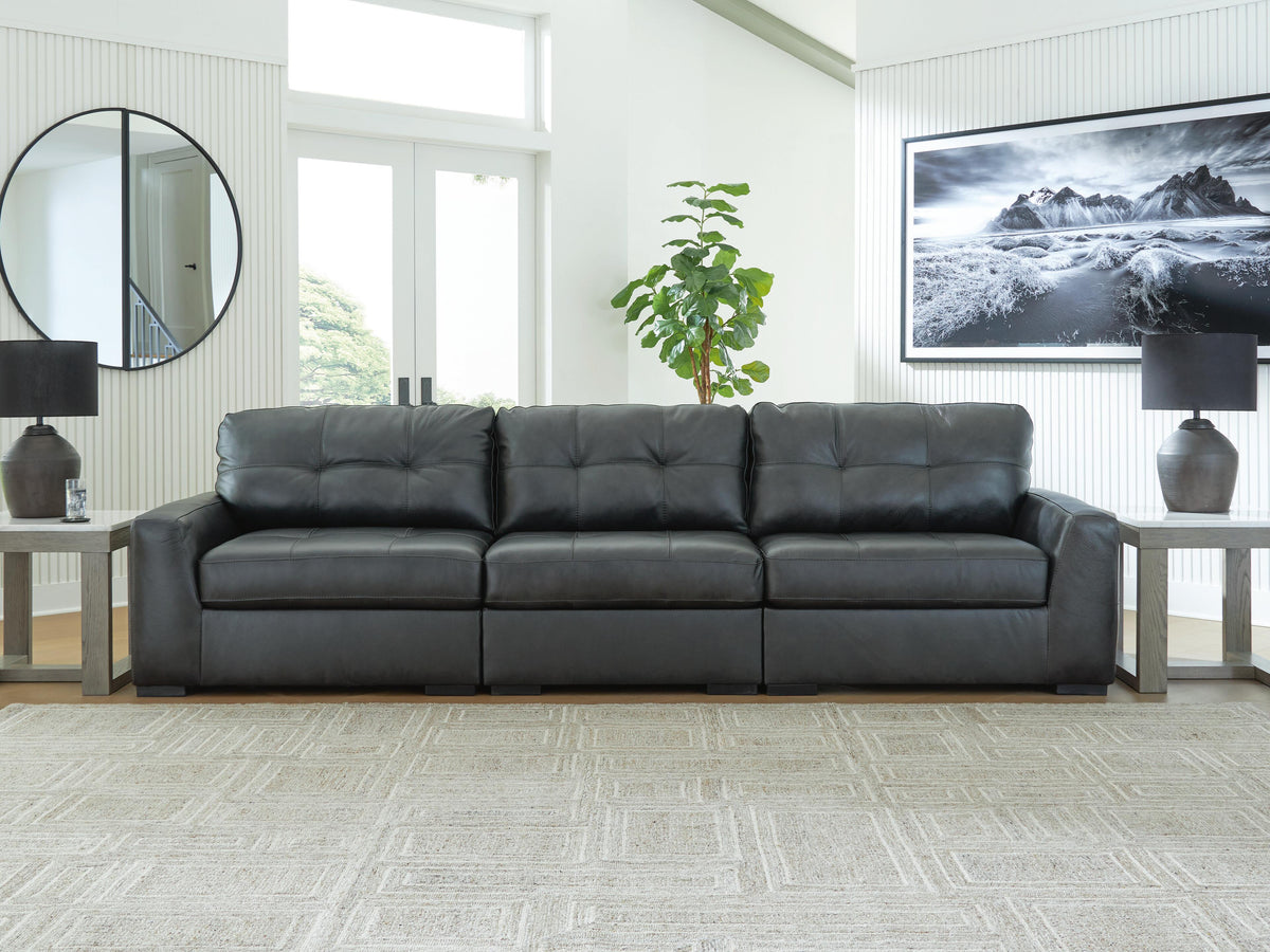 Brindley Pier 3-Piece Sectional Sofa Leather