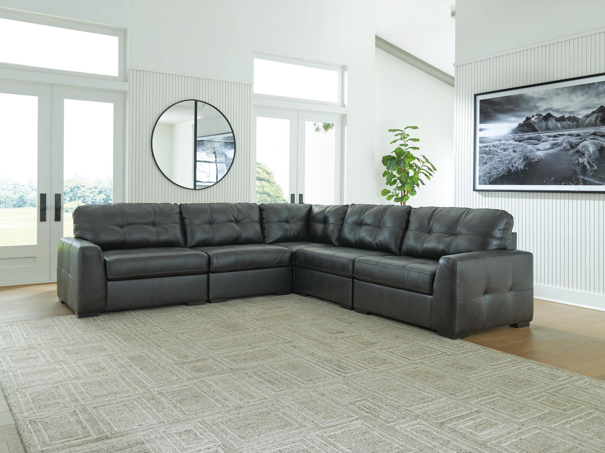 Brindley Pier 5-Piece Sectional Leather