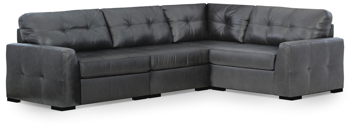 Brindley Pier 4-Piece Sectional Leather