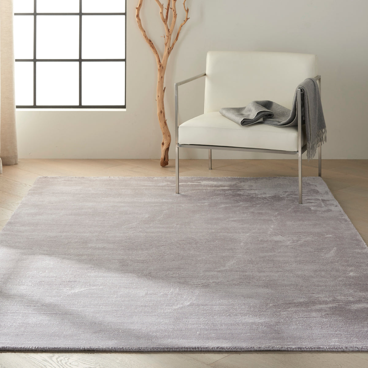 Lunar LUN1 Platinum Rug - room scene