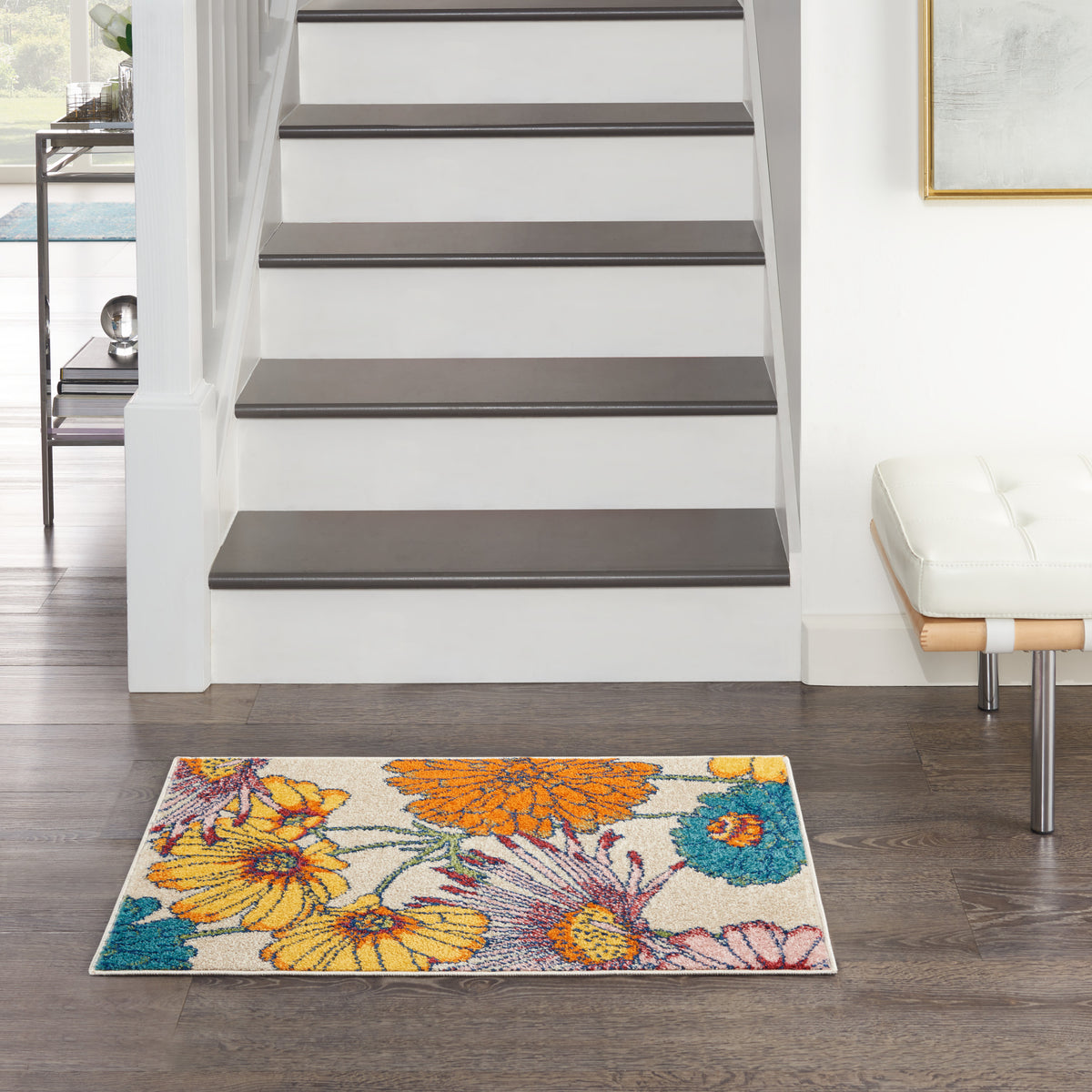 Allur ALR06 Ivory Multicolor Rug - room scene