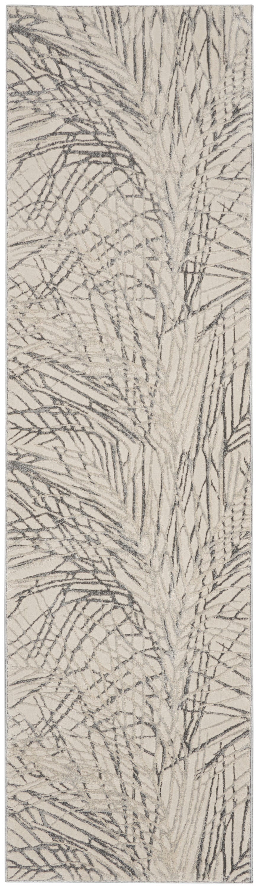 Rustic Textures RUS17 Ivory Grey Rug - Runner