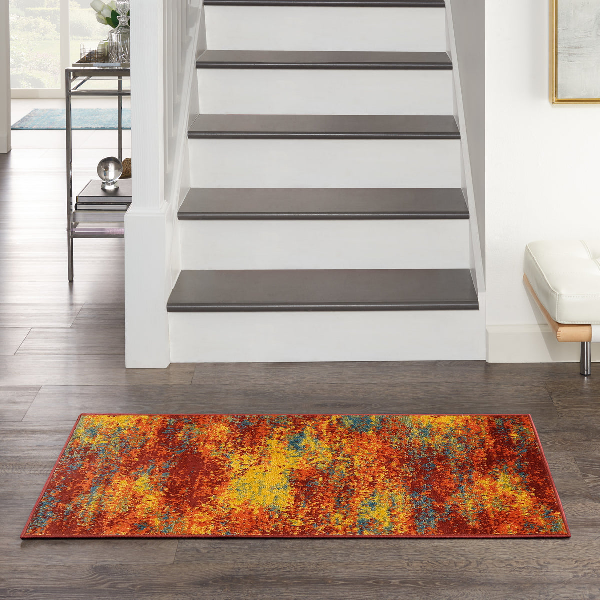 Nourison Essentials NRE06 Flame Rug - room scene
