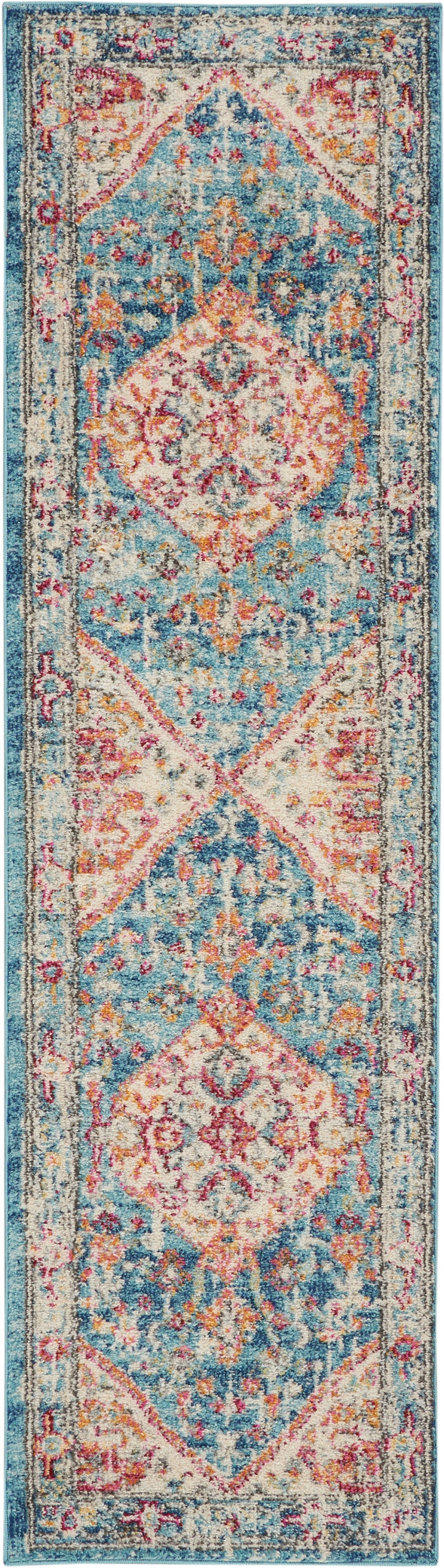Passion PSN23 Ivory Light Blue Rug - Runner