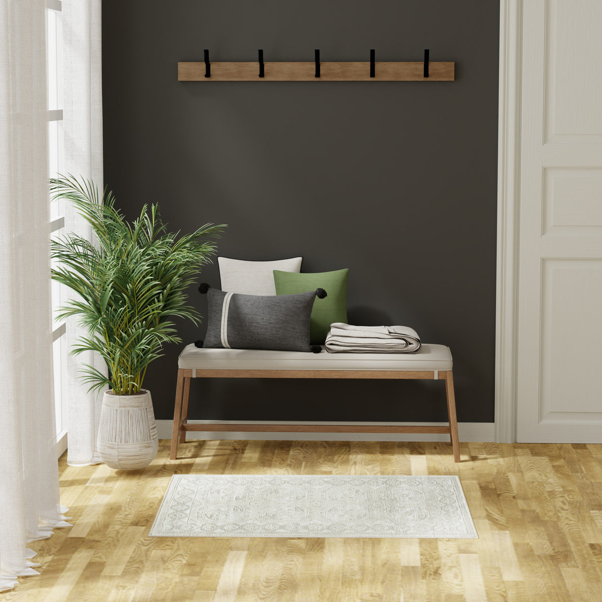 Dekor DEK01 Ivory Beige Rug - room scene