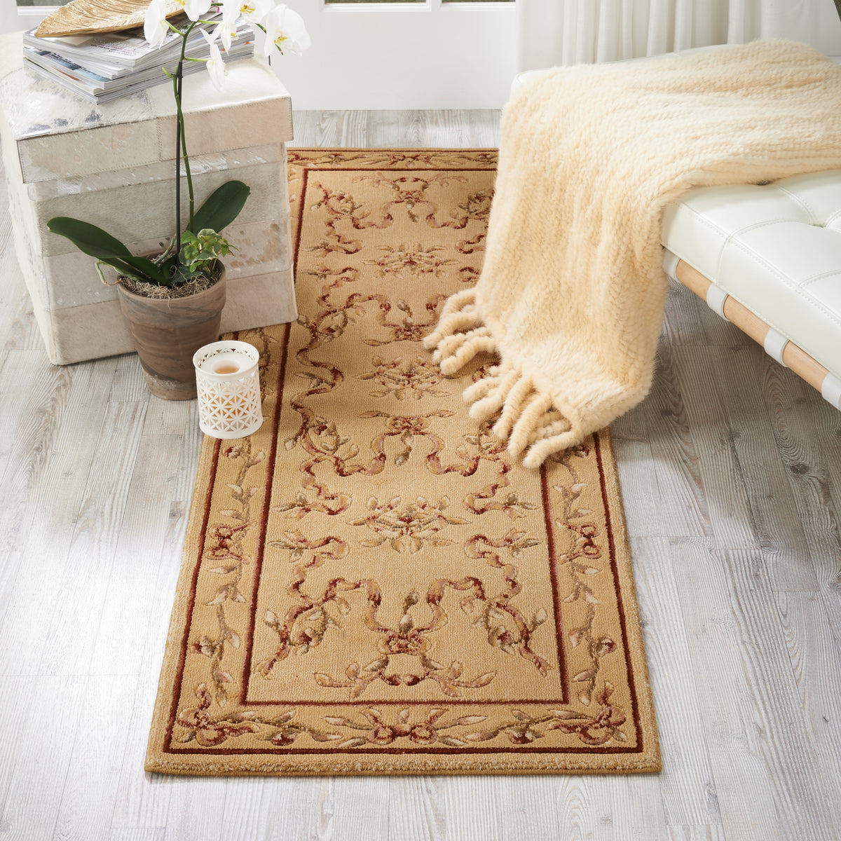Ashton House AS10 Light Gold Rug - room scene