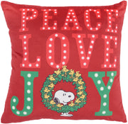 Peanuts Pillows QY998 Red 18" x 18" Throw Pillows
