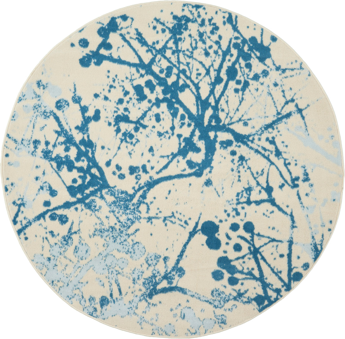 Jubilant JUB12 Ivory Blue Rug - Round