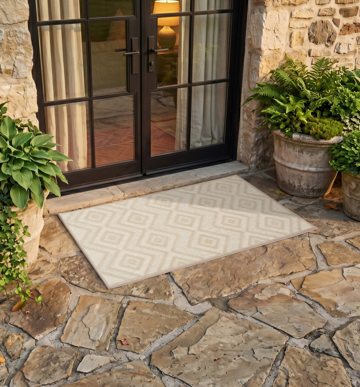 Versatile NRV01 Cream Rug - room scene