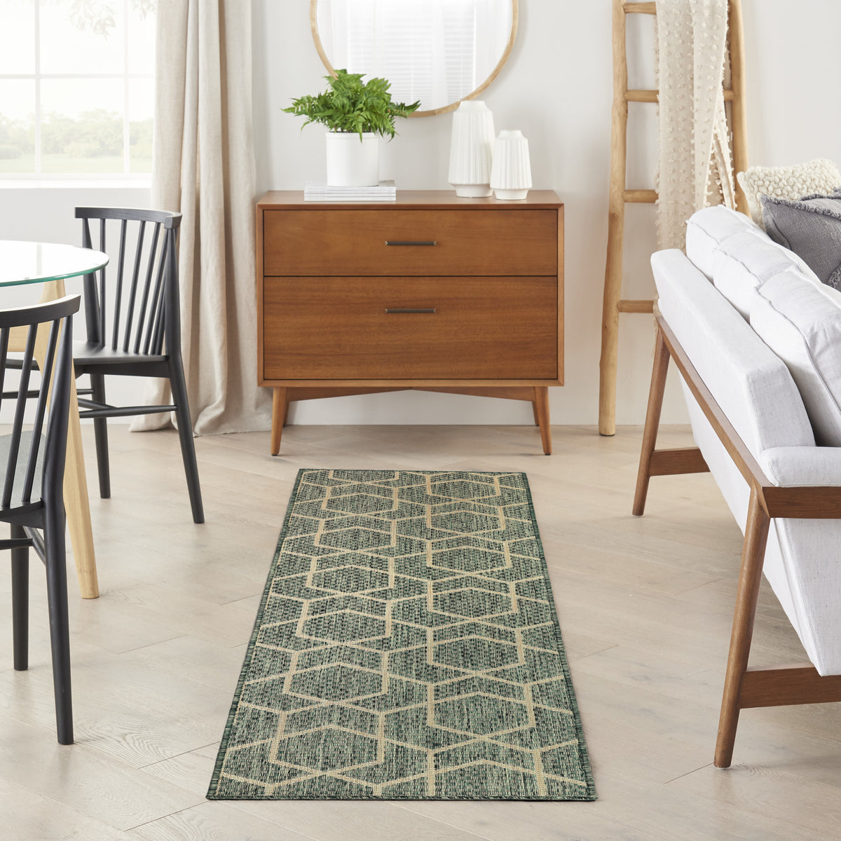 Horizon Indoor/Outdoor HOZ01 Green Rug - room scene