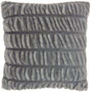 Faux Fur SN101 Charcoal 20" x 20" Throw Pillows