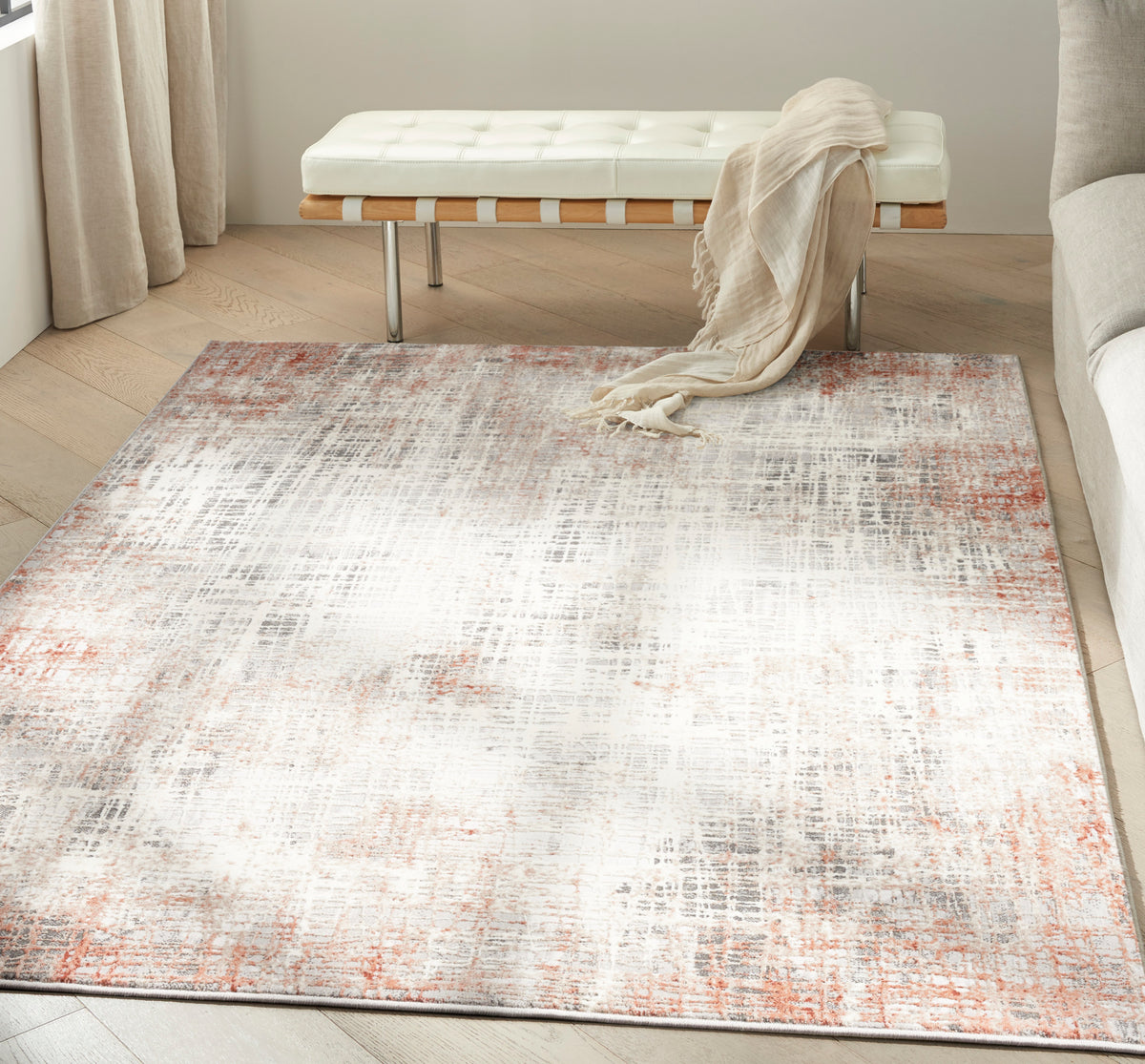 CK022 Infinity IFN01 Rust Multicolor Rug - room scene
