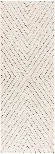 Modern Comfort MNC01 Ivory Black Rug - Runner