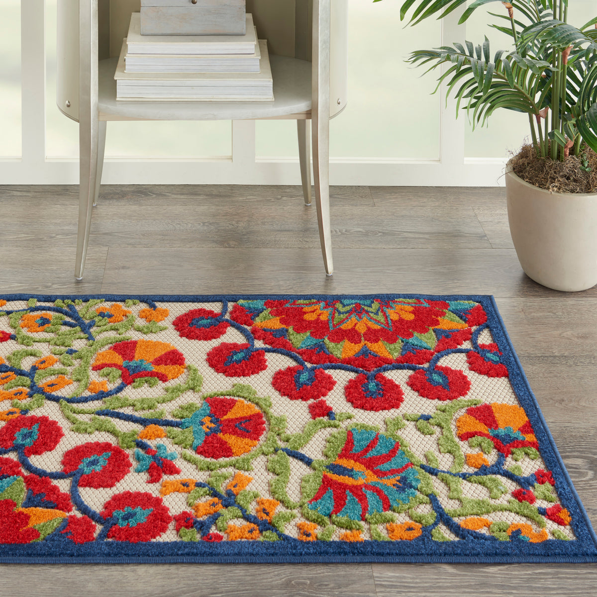 Aloha ALH20 Red Multicolor Rug - room scene