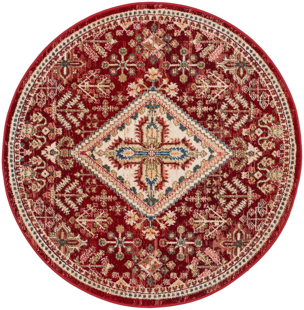 Karisma KAR02 Brick Ivory Rug - Round