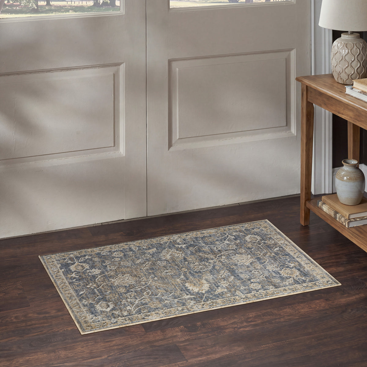 Retreat RET01 Blue Rug - room scene
