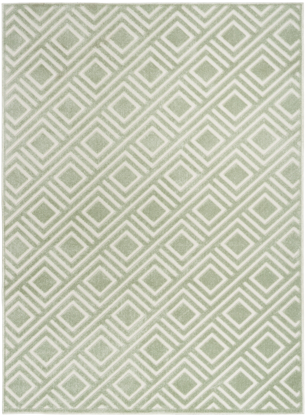 Care Free CAF03 Green Rug - Rectangle