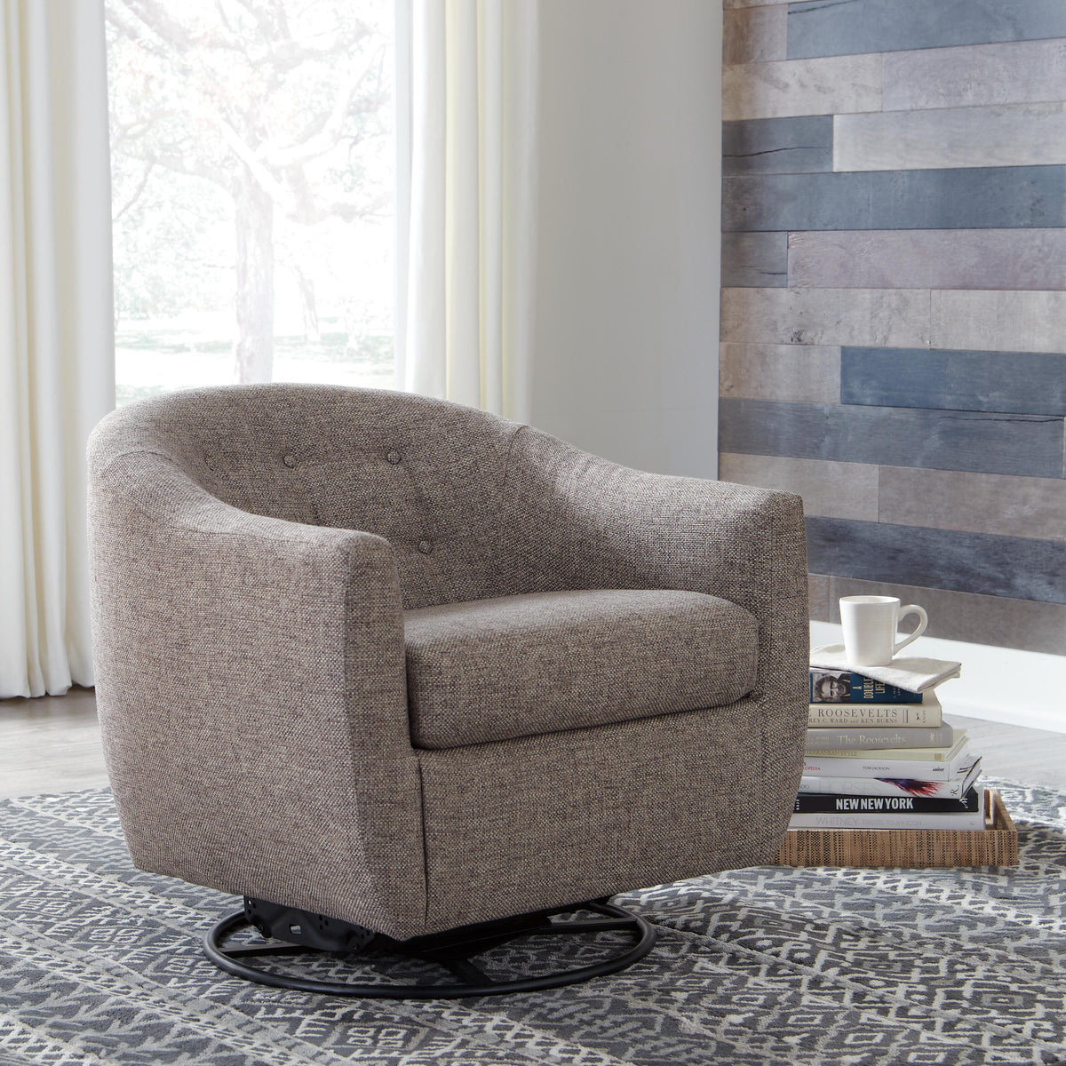 Upshur Swivel Glider Accent Chair