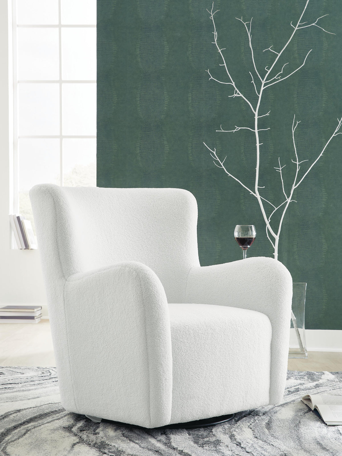 Rowenburg Swivel Glider Accent Chair