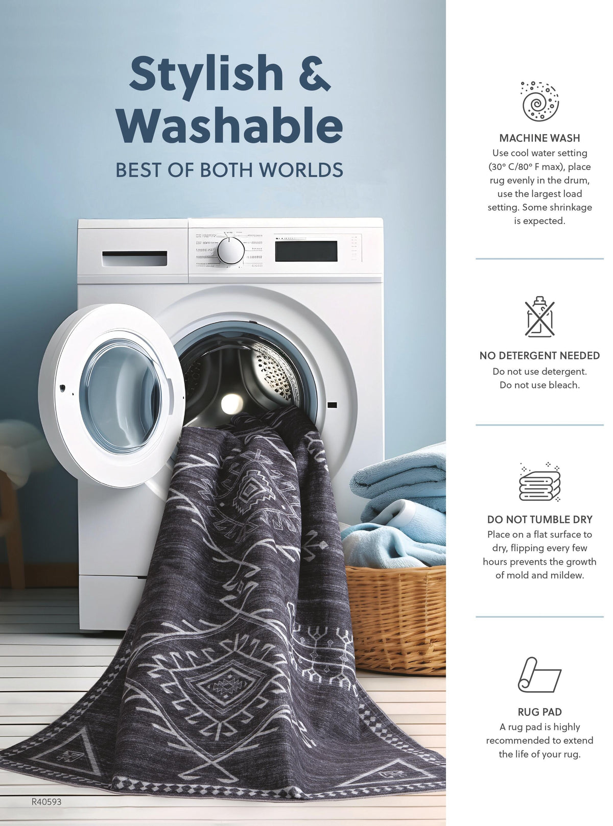 Anaben Washable Medium Rug