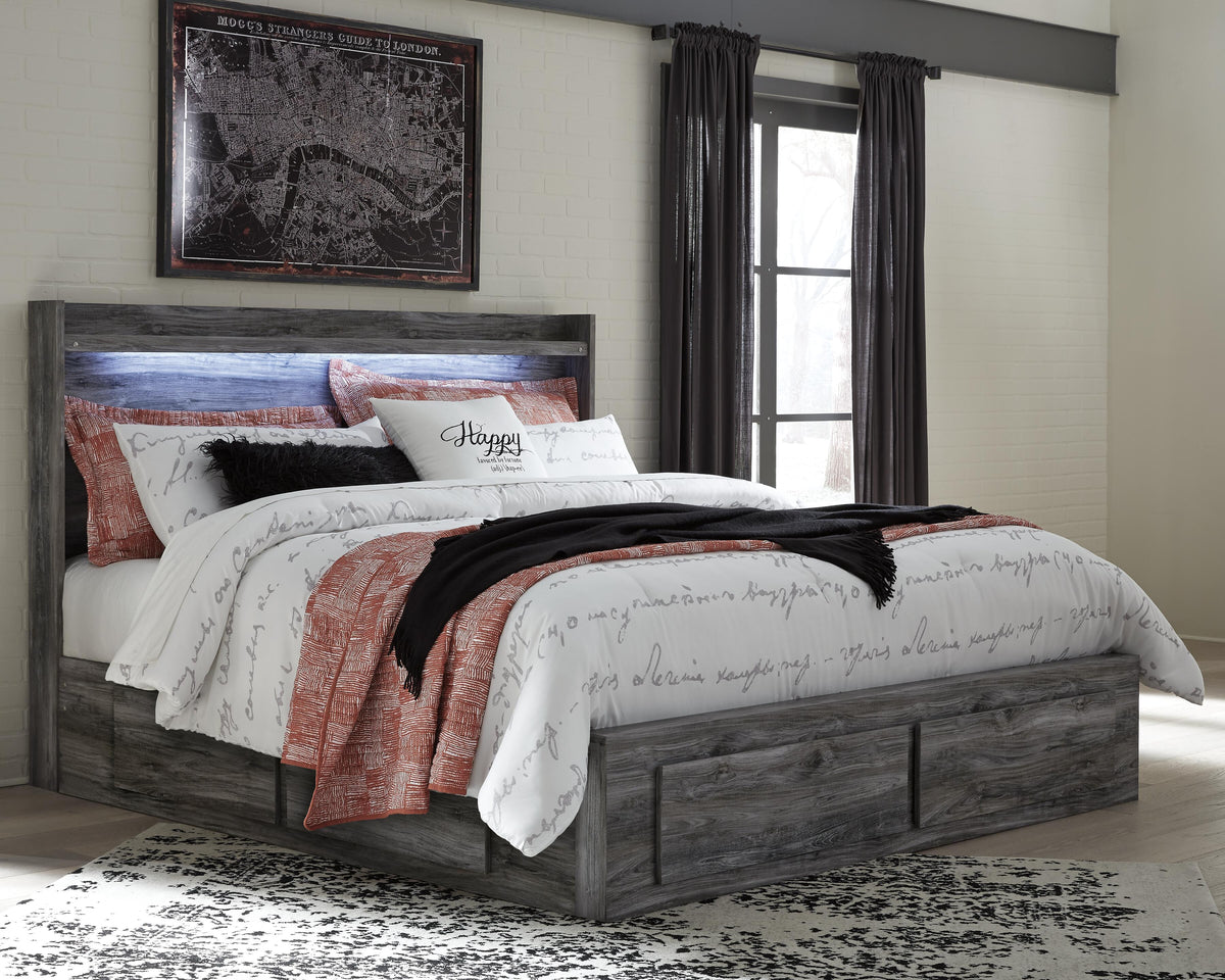 Baystorm Queen Panel Bed with 4 Storage Drawers