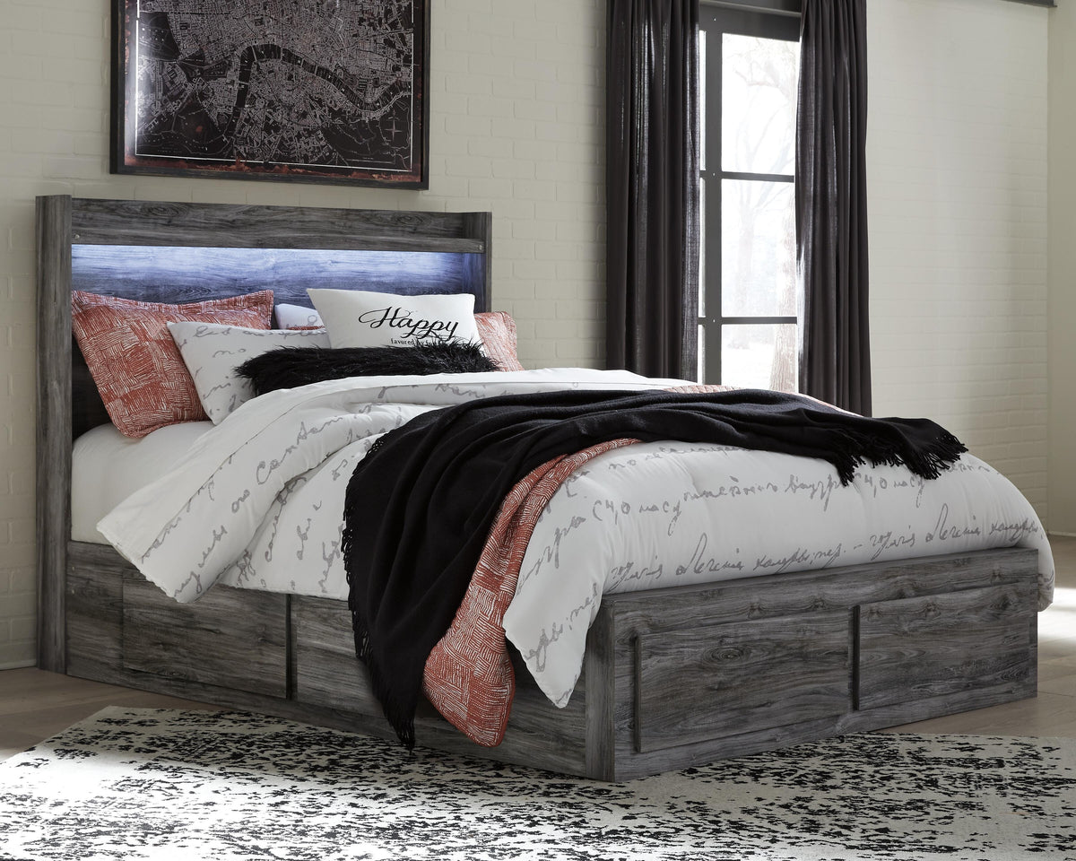 Baystorm Panel Bed with 6 Storage Drawers - Queen