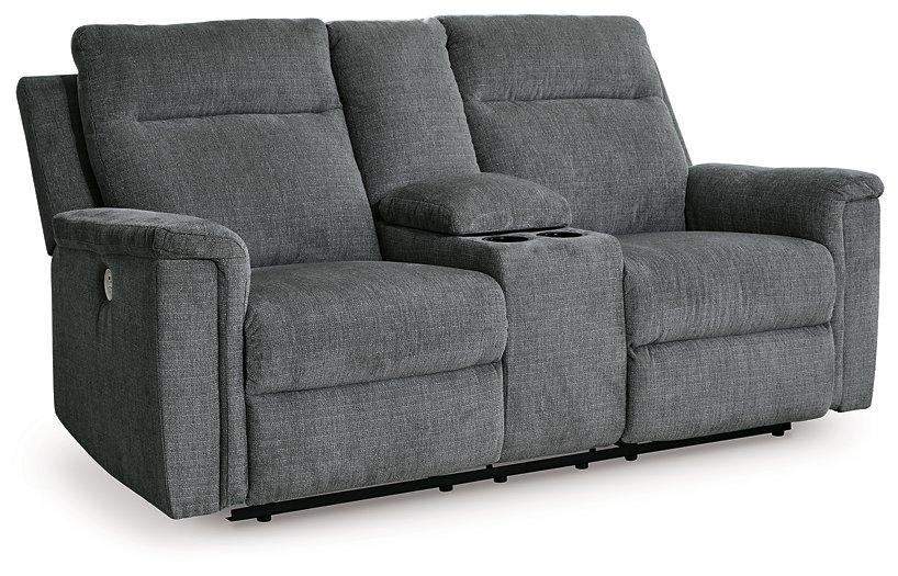 Barnsana Power Reclining Loveseat with Console