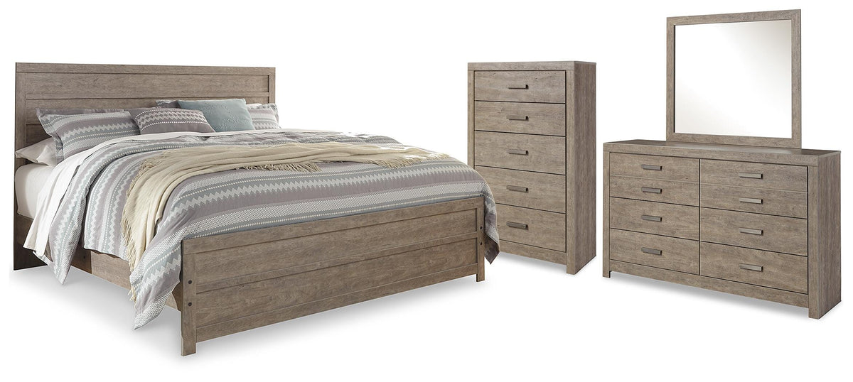 Culverbach King Panel Bed, Dresser, Mirror and Chest