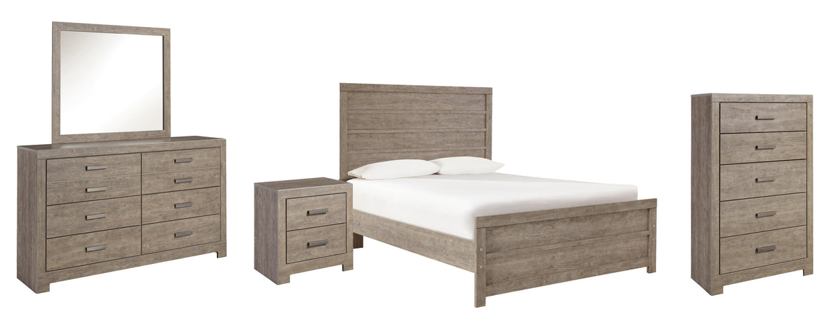 Culverbach Panel Bed Set - Full, Dresser, Mirror, Chest and Nightstand