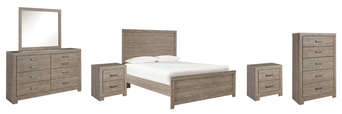 Culverbach Panel Bed Set - Full, Dresser, Mirror, Chest and 2 Nightstands