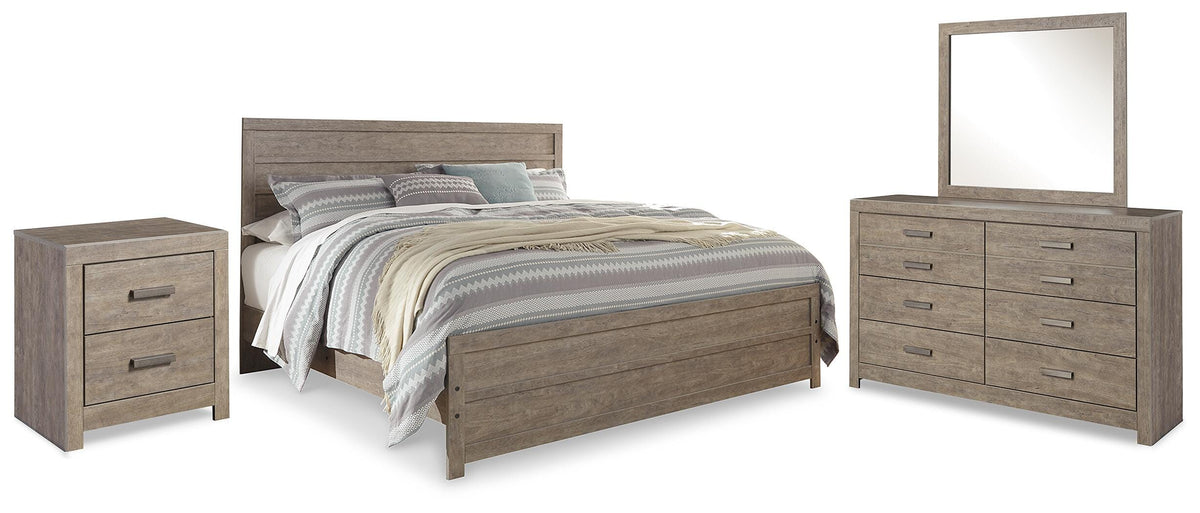 Culverbach King Panel Bed, Dresser, Mirror and Nightstand