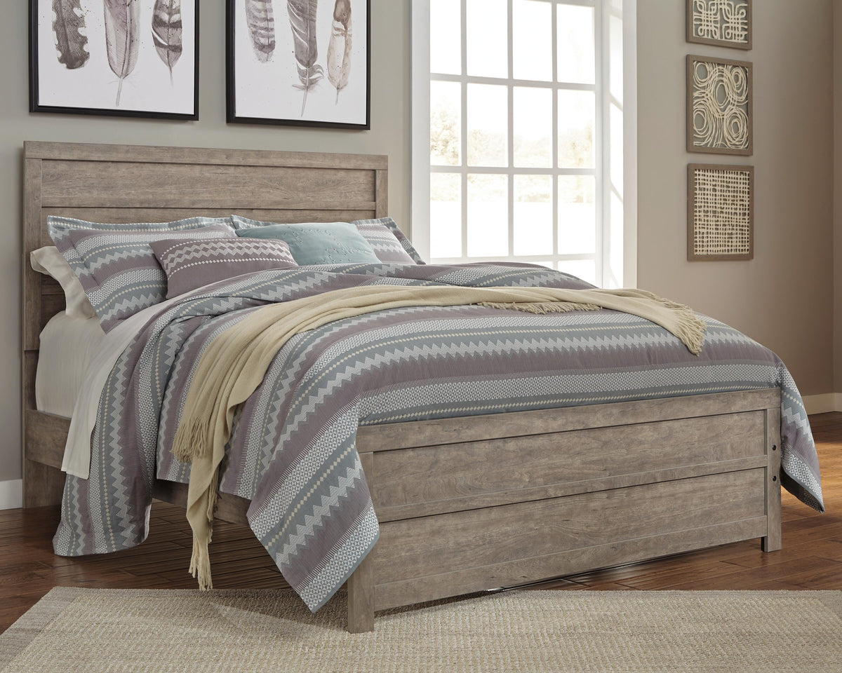 Culverbach Panel Bed Set - Queen, Mirrored Dresser and 2 Nightstands