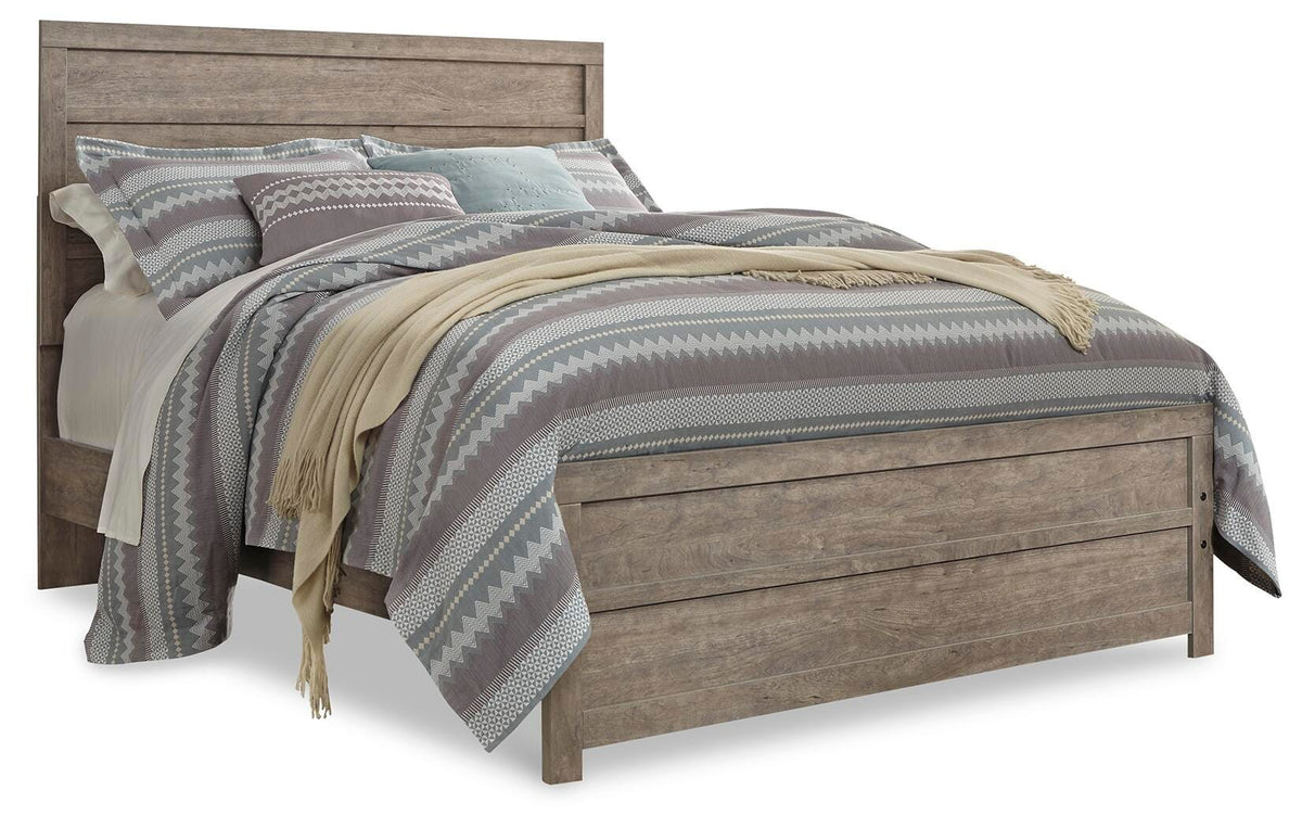 Culverbach Panel Bed Set - Queen, Mirrored Dresser and 2 Nightstands
