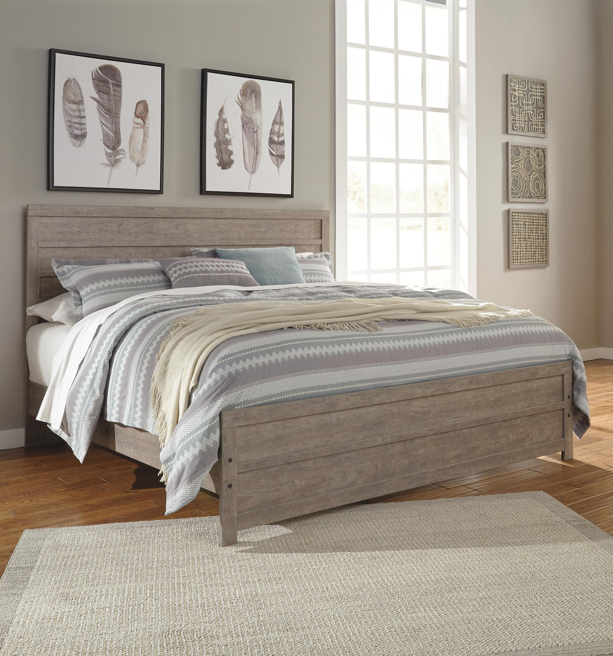 Culverbach King Panel Bed, Dresser, Mirror and Nightstand