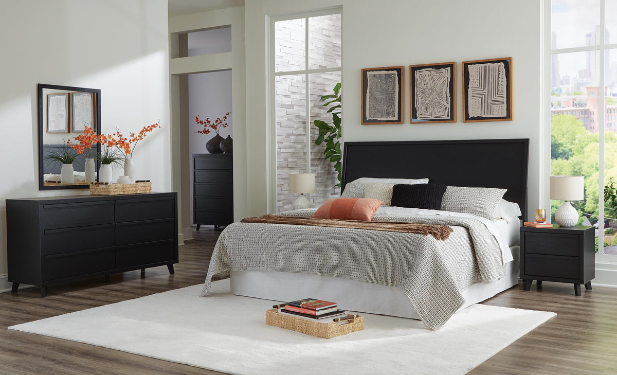 Danziar Panel Headboard Set - King, Dresser and Mirror