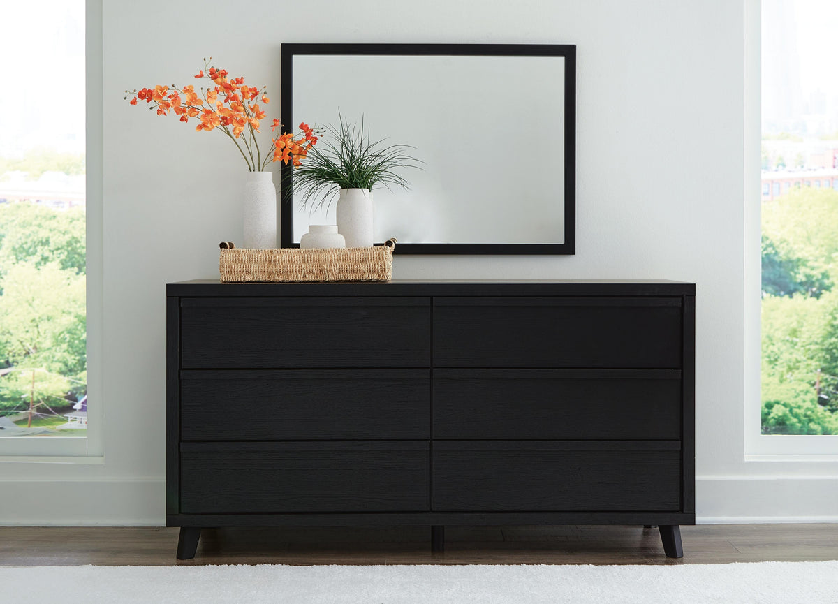 Danziar King Panel Bed, Dresser, Mirror and Nightstand