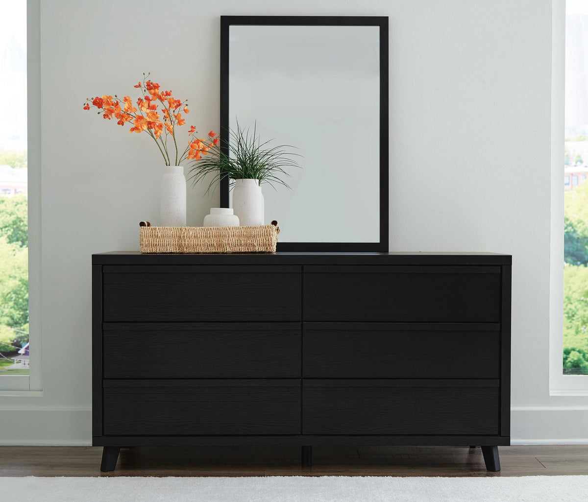 Danziar King Panel Bed, Dresser, Mirror and Nightstand