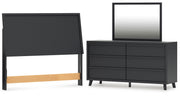 Danziar Panel Headboard Set - Queen, Dresser and Mirror