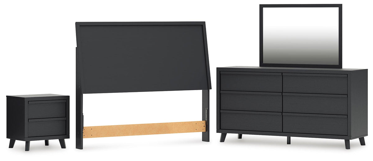 Danziar Panel Headboard Set - Queen, Dresser, Mirror and Nightstand