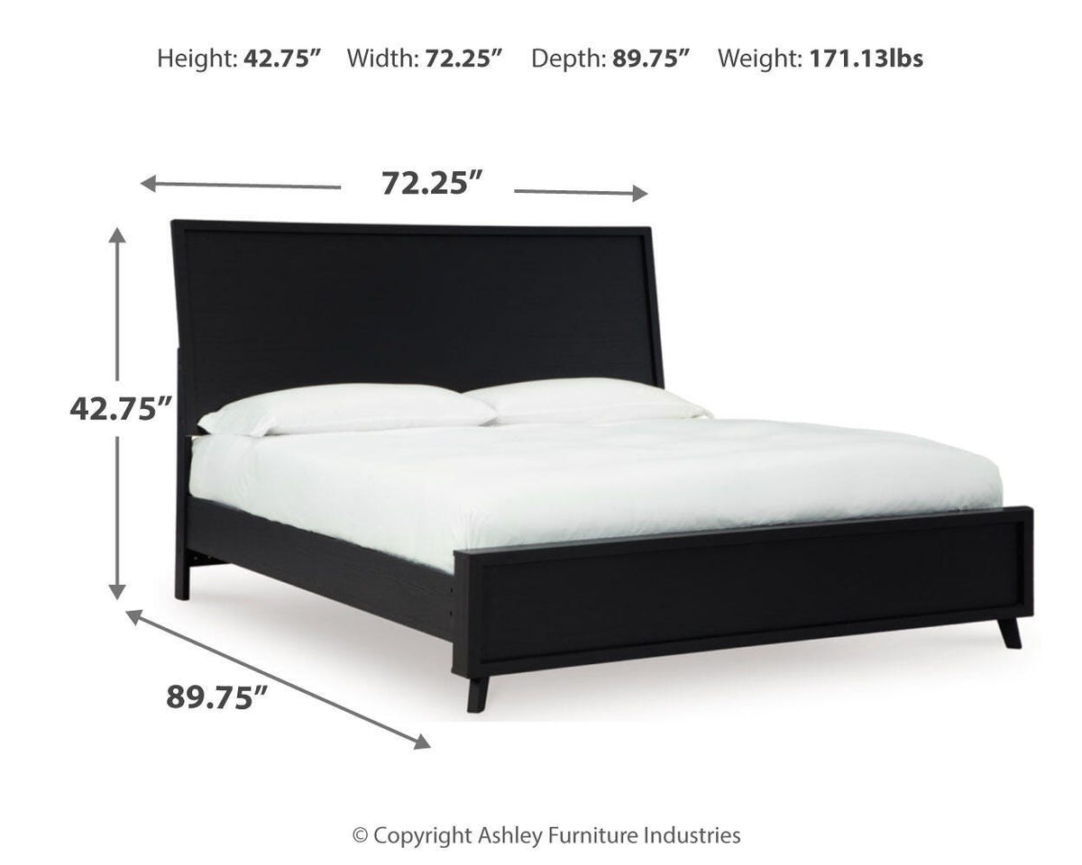 Danziar Panel Bed Set - Queen, Dresser, Mirror and 2 Nightstands